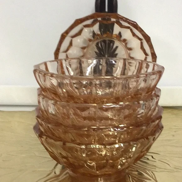 VINTAGE 1960s SALAD BOWL WITH 5 SALAD PLATES - Picture 6 of 7